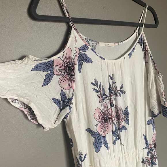 Floral maxi dress with off the shoulder sleeves - Picture 3 of 4